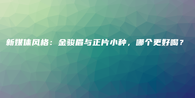 新媒体风格：金骏眉与正片小种，哪个更好喝？插图