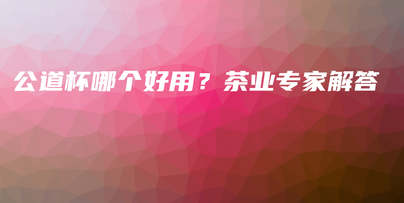 公道杯哪个好用？茶业专家解答插图