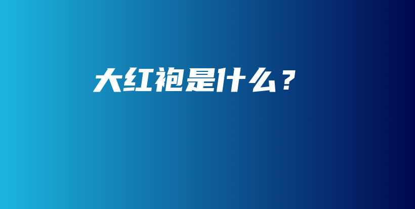 大红袍是什么？插图