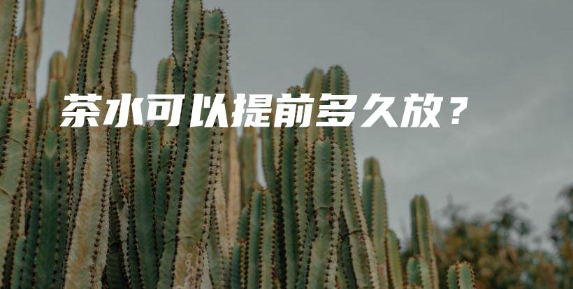 茶水可以提前多久放？插图