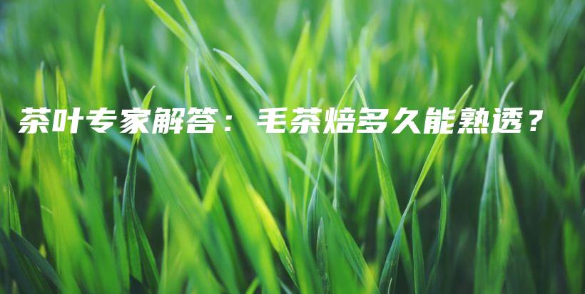 茶叶专家解答：毛茶焙多久能熟透？插图