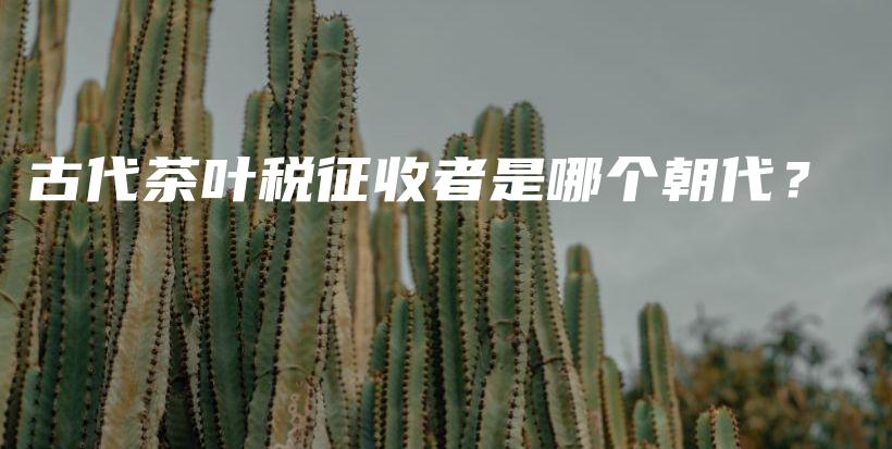 古代茶叶税征收者是哪个朝代？插图